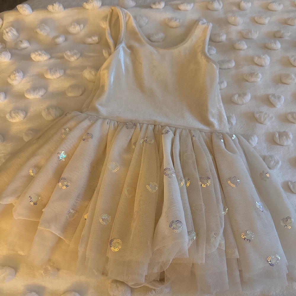 White heart tutu dress